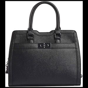 Naturalizer Black Layla Satchel with Adjustable and Removable Chain Strap New